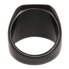 Signet ring made of stainless steel black, upright rectangular with your individual engraving