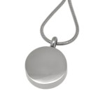 Small ash pendant round, high-gloss polished stainless steel