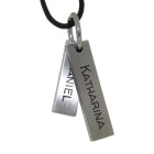 Not to be overlooked - double pendant made of stainless steel with individual engraving