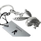 Playboy swirl design rabbit head key chain