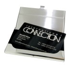 Business card stainless steel black with engraving 0.5mm thick