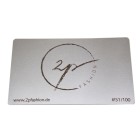 Business card made of stainless steel with engraving 0.5mm thick