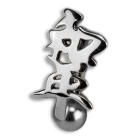 Titanium bananabell, chinese design, Peace 1.6x10mm