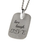 Pendant identification tag made of 925 silver