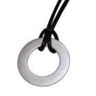 Round pendant in sterling silver