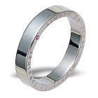 Surgical Steel Ring &quot;Always together&quot; pink/ sapphire