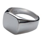 Siegelring 925 Sterling Silber4eckige mattierte Fläche