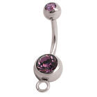 Rod for hanging pendants, double jeweled