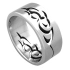 Surgical Steel Ring, tribal available in different sizes