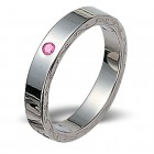 Surg.St.Ring couple&#039;s ring, pink/ sapphire