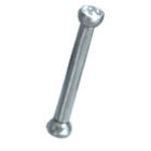 316l Surgical Steel Mini Barbell Internal Thread Colored Crystal Ball Various Sizes
