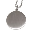 Round stainless steel pendant 20mm