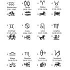 Stainless steel ring 9mm wide with your personal zodiac sign