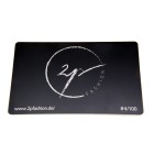 Business card stainless steel black NFC with engraving 0.5mm thick