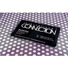 Business card stainless steel black NFC  with engraving 0.5mm thick