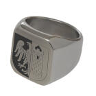 Signet ring made of polished 925 Silver and rectangular with your individual engraving