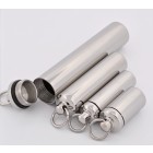 Ash pendant cylindric shape, made of stainless steel polished with engraving