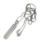 Ash pendant cylindric shape, made of stainless steel polished