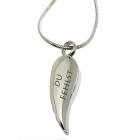 Ash pendant stainless steel wings