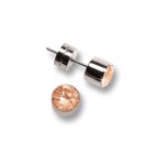 ear stud surgical steel, CHAMPAGNE Zirkonia