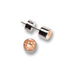 ear stud surgical steel, CHAMPAGNE Zirkonia