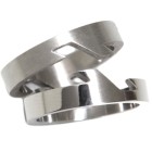 Surgical Steel Ring, puzzle, size 53
