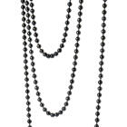 Ball necklace black made of stainless steel with 2mm ball diameter and sleeve clasp