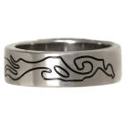 Surgical Steel Wave Ring | Abstract Stainless Steel Band for Men &amp; Women