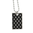 Stainless steel pendant with arabesque motif on the front with engraving