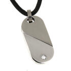 Stainless steel pendant heart - changeable 2 size polished and matted