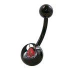 Black surgical steel stick with motif 1.6x10