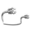 316L surgical steel eyebrow piercing, left scorpion