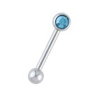 Eyebrow barbell with a small stone