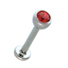 1.2mm thick lip plug with crystal