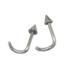 Curved nose stud in 1.0mm gauge with a 3.0mm tip