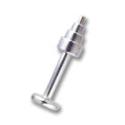 Labret with a short screw-on tip, 1.6mm thick