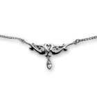 Back Belly Chain made of 925 sterling silver, delicate with a heart