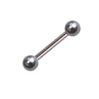 Mini barbell dumbbell 1.2mm with two artificial pearls