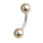 Rod 1.6mm with two artificial pearls