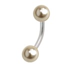 Rod 1.6mm with two artificial pearls