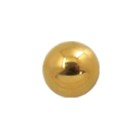 Gold-plated screw ball in 2 sizes
