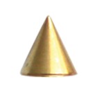 Gold-plated screw-on tip with 1.6mm thread