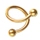 Gold-plated twister with a thickness of 1.2 mm