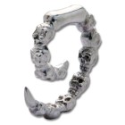 Earhole stretcher Claw skulls made of surgical steel