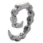Earhole stretcher Claw skulls made of surgical steel