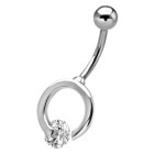 Perfect elegance - navel banana with crystal 01