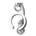 Perfect elegance - navel banana with crystal 02B