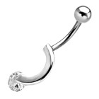 Perfect elegance - navel banana with crystal 03