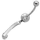 Perfect elegance - navel banana with crystal 07A