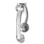 Perfect elegance - navel banana with crystal 07B